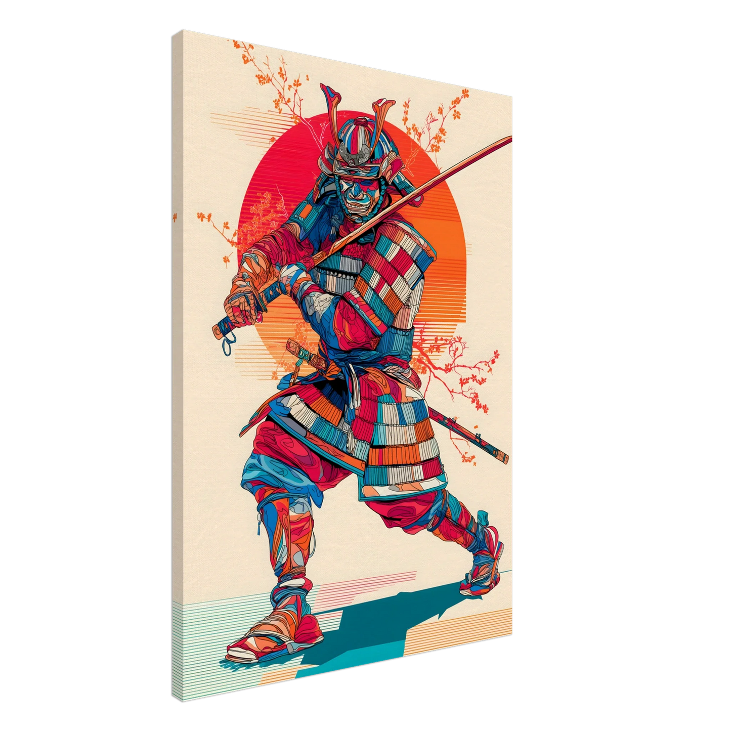 Hana no Kenshi (Schwertkämpfer der Blüte) - Wandkunst by Wall Poetry