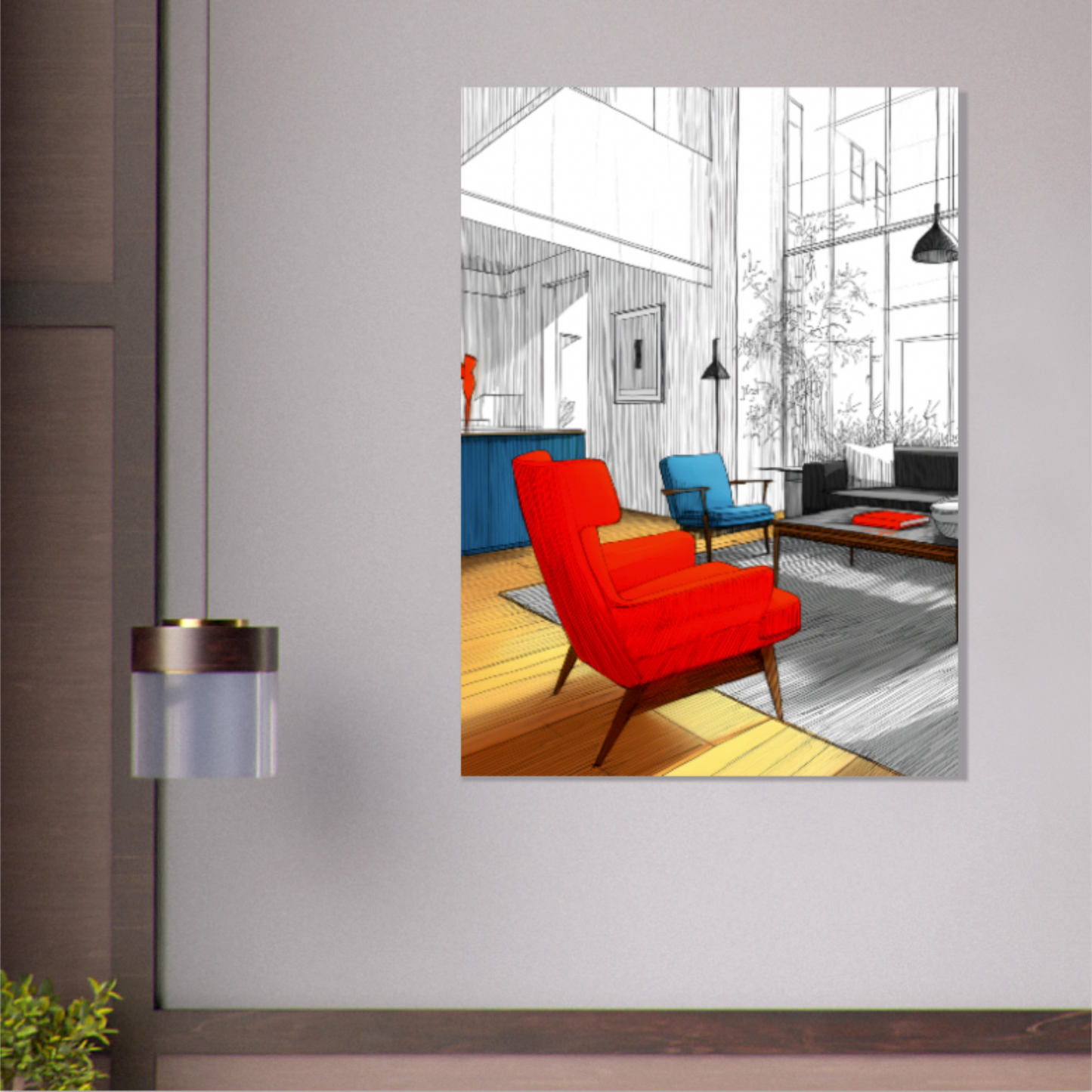 Innenansicht einer Idee - Wandkunst by Wall Poetry