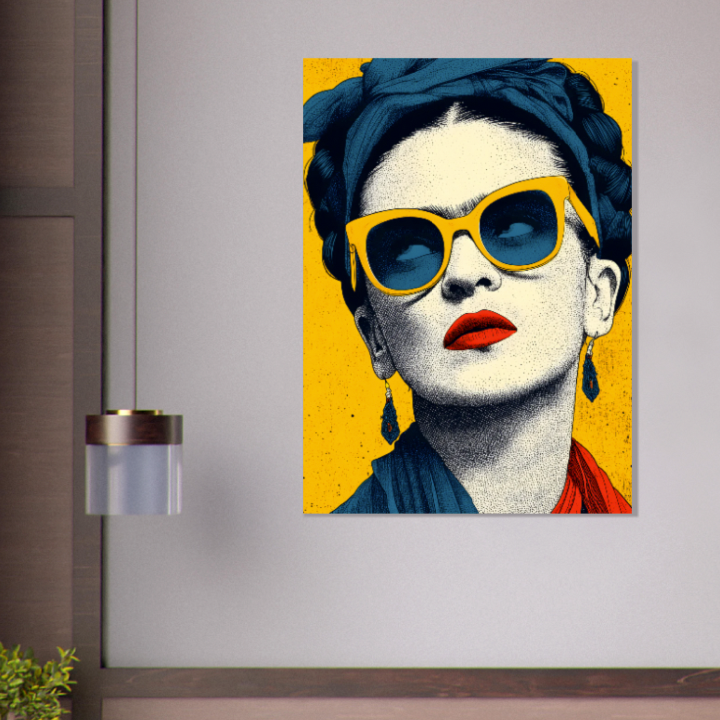 Frida Kahlo - Ein Blick aus Gold - Wandkunst by Wall Poetry