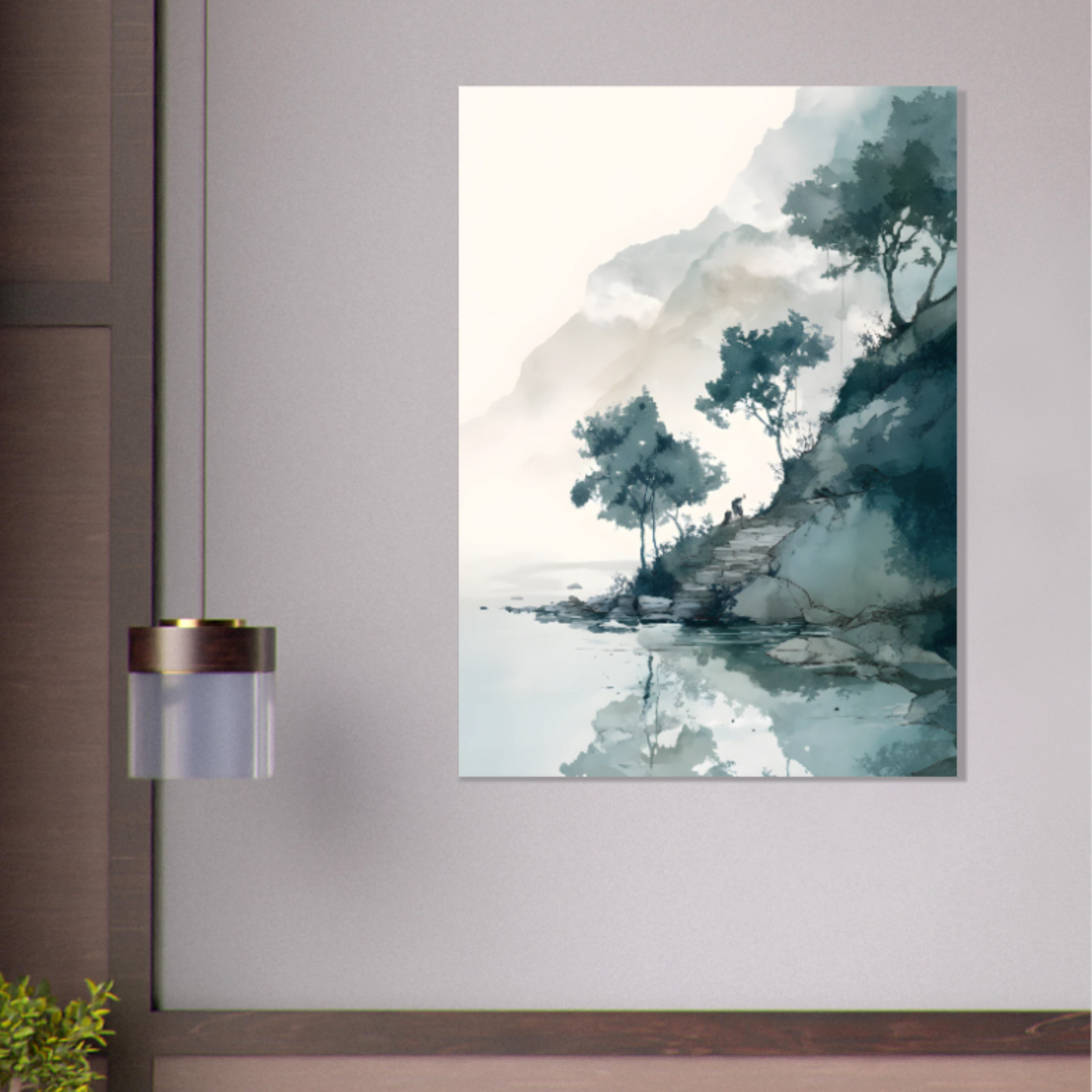 Ein Moment am Ende des Weges - Wandkunst by Wall Poetry