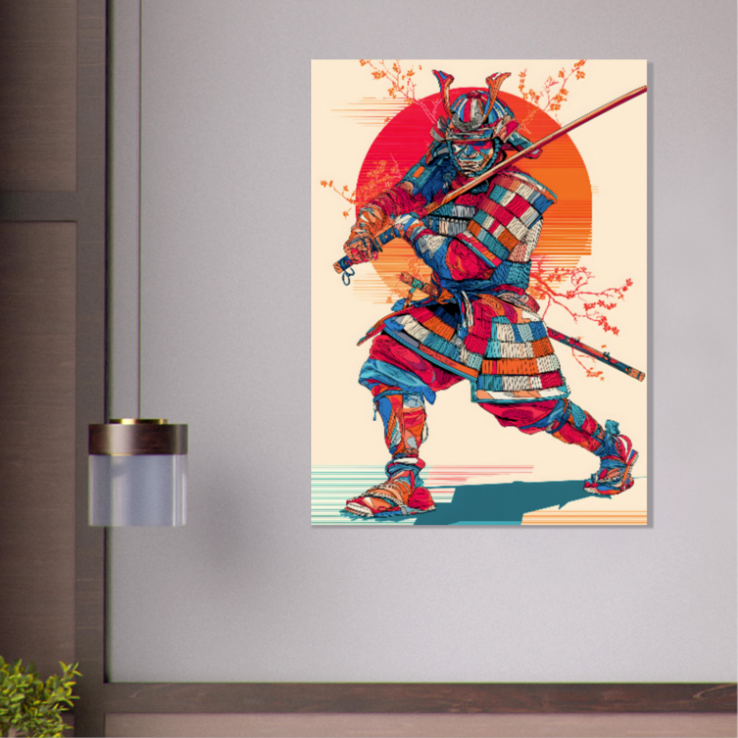 Hana no Kenshi (Schwertkämpfer der Blüte) - Wandkunst by Wall Poetry