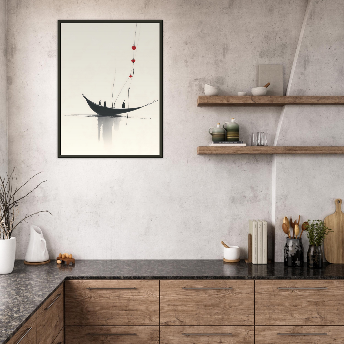 Boot der Drei - Wandkunst by Wall Poetry