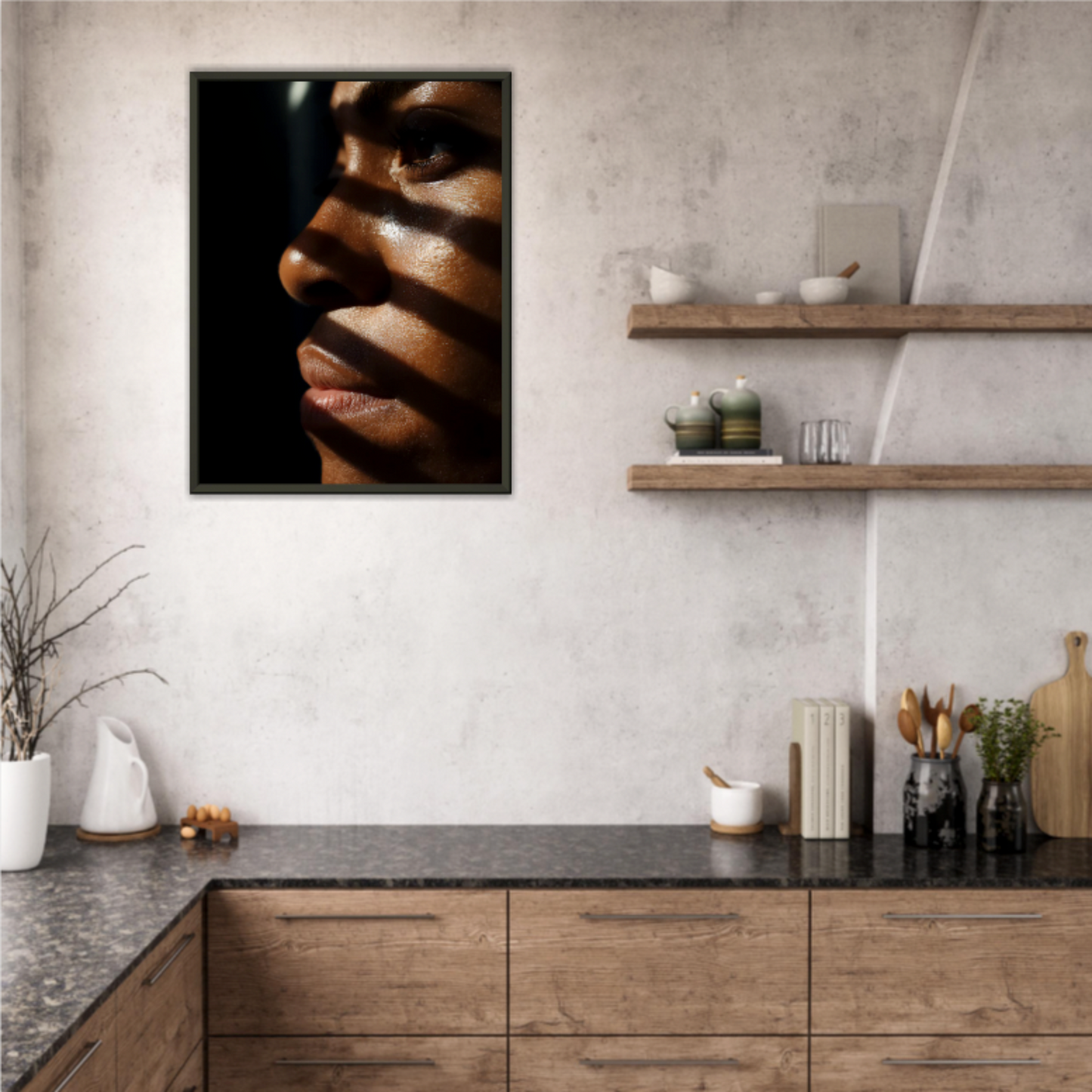 Schattenlinien - Wandkunst by Wall Poetry