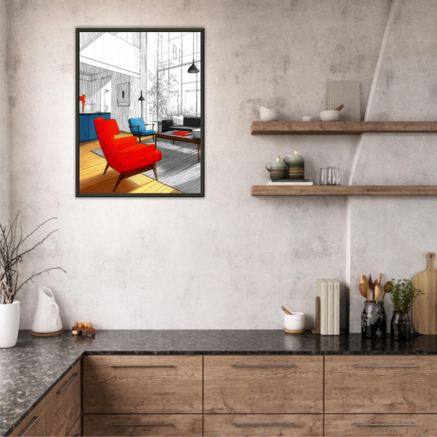Innenansicht einer Idee - Wandkunst by Wall Poetry