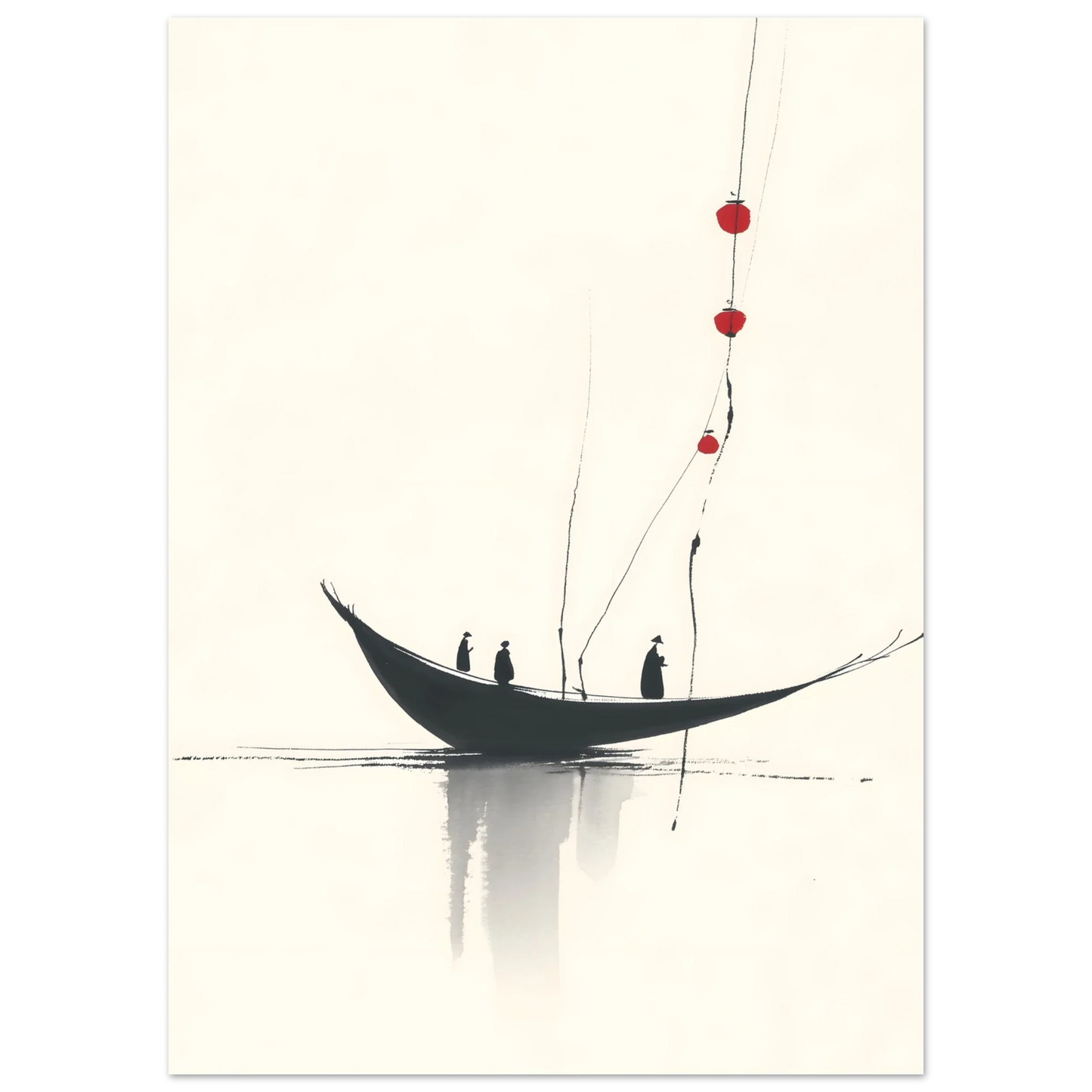Boot der Drei - Wandkunst by Wall Poetry