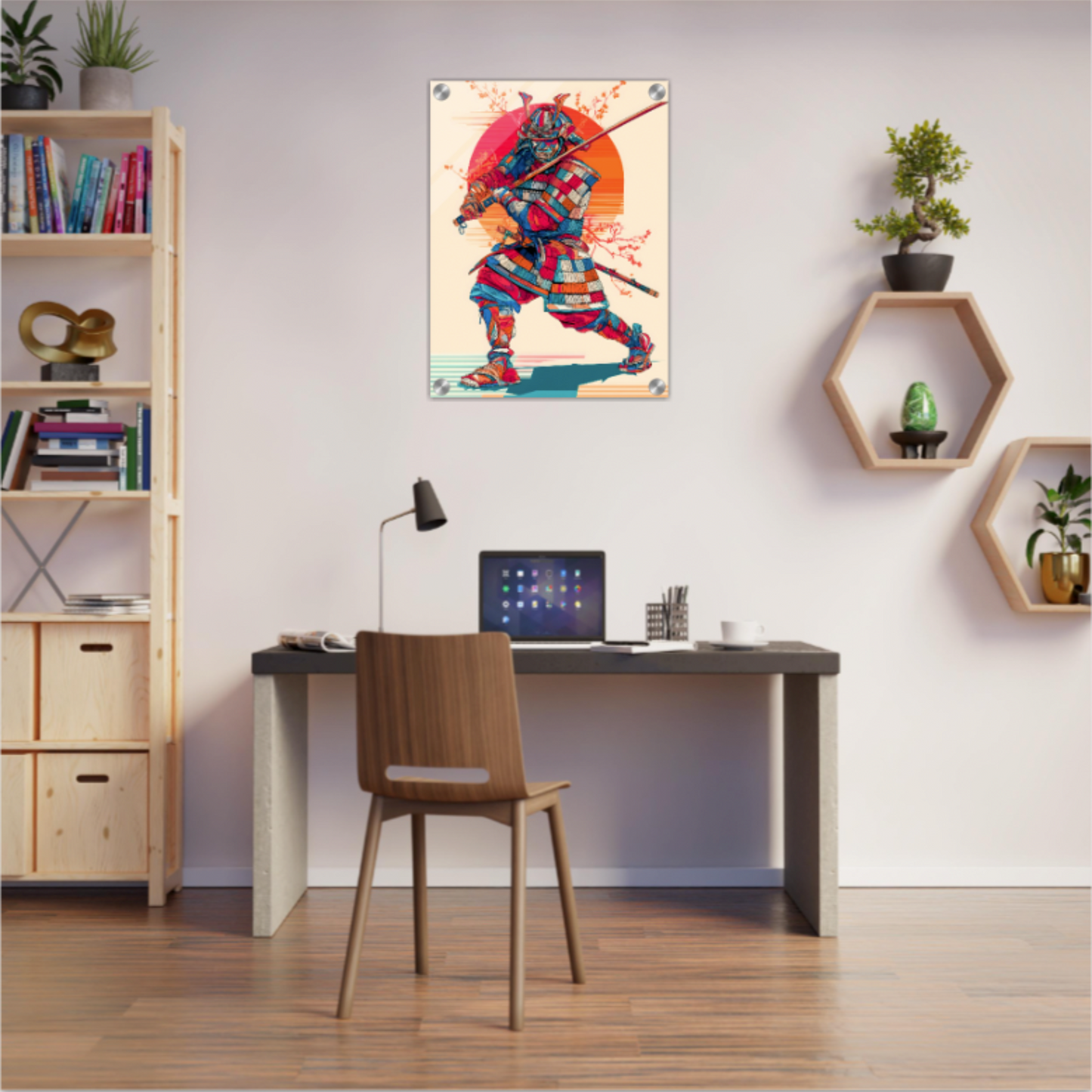 Hana no Kenshi (Schwertkämpfer der Blüte) - Wandkunst by Wall Poetry