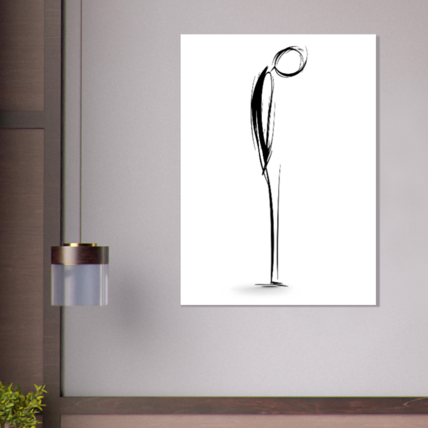 Einknickmensch -  Wandkunst by Wall Poetry