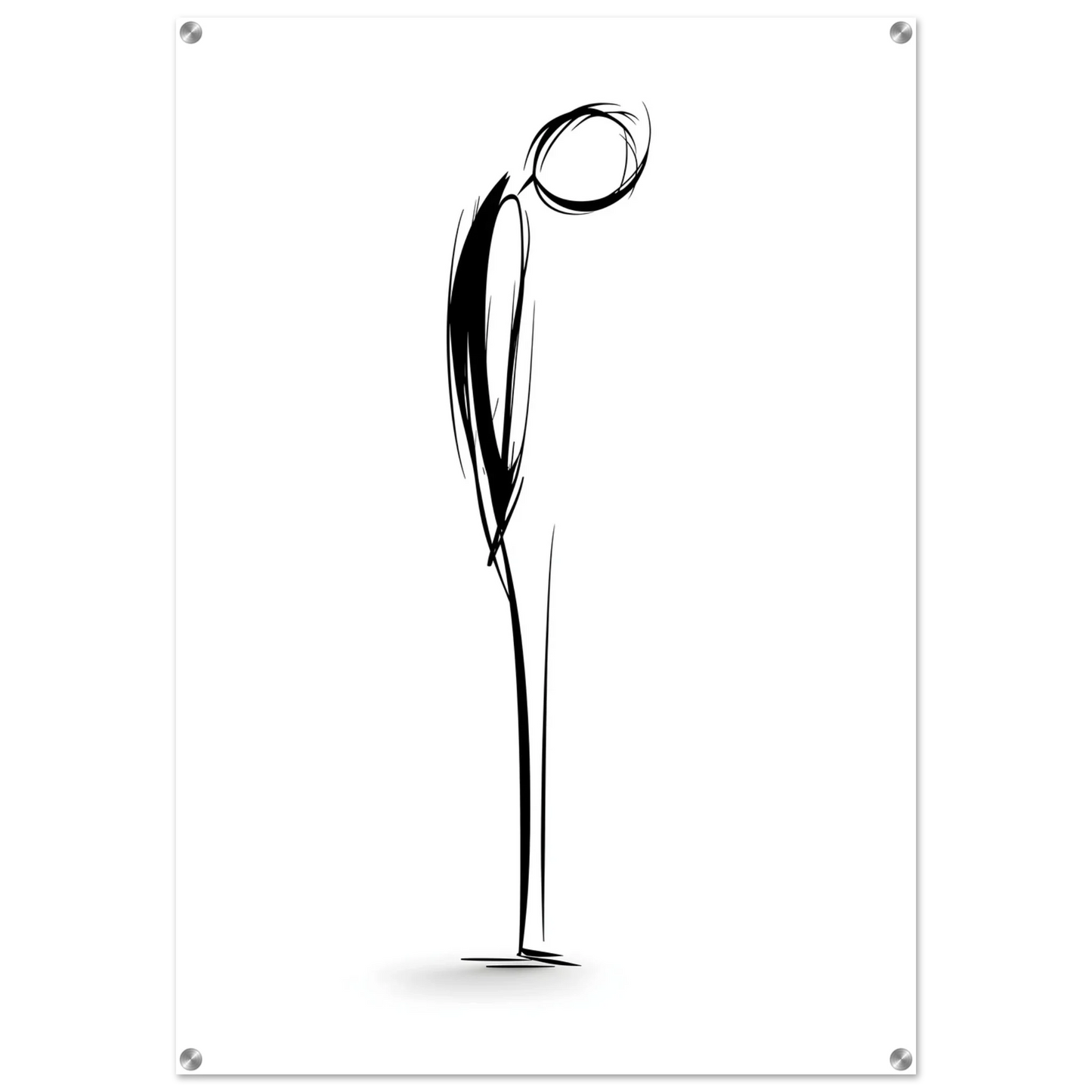 Einknickmensch -  Wandkunst by Wall Poetry