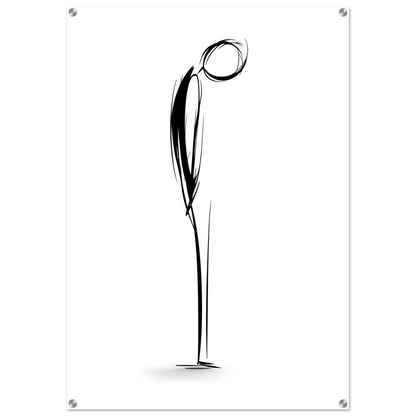 Einknickmensch -  Wandkunst by Wall Poetry