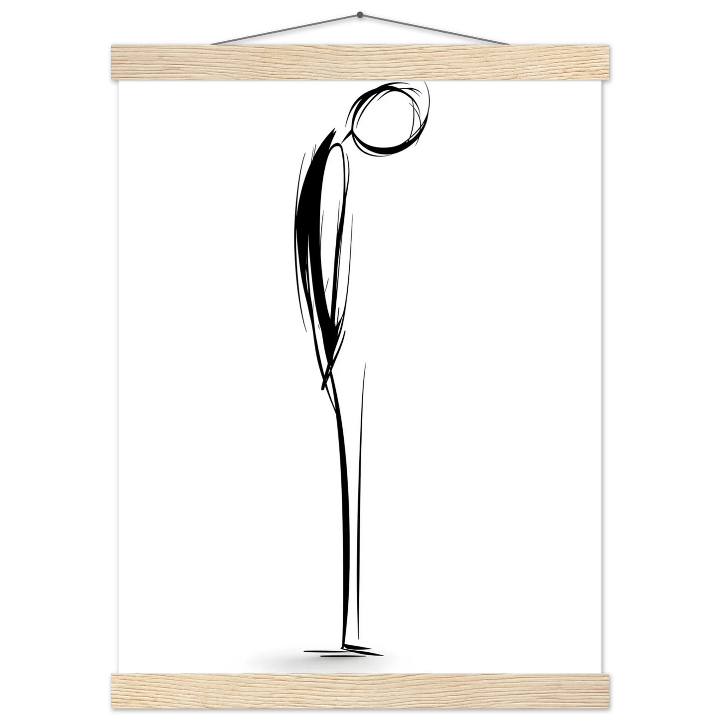 Einknickmensch -  Wandkunst by Wall Poetry