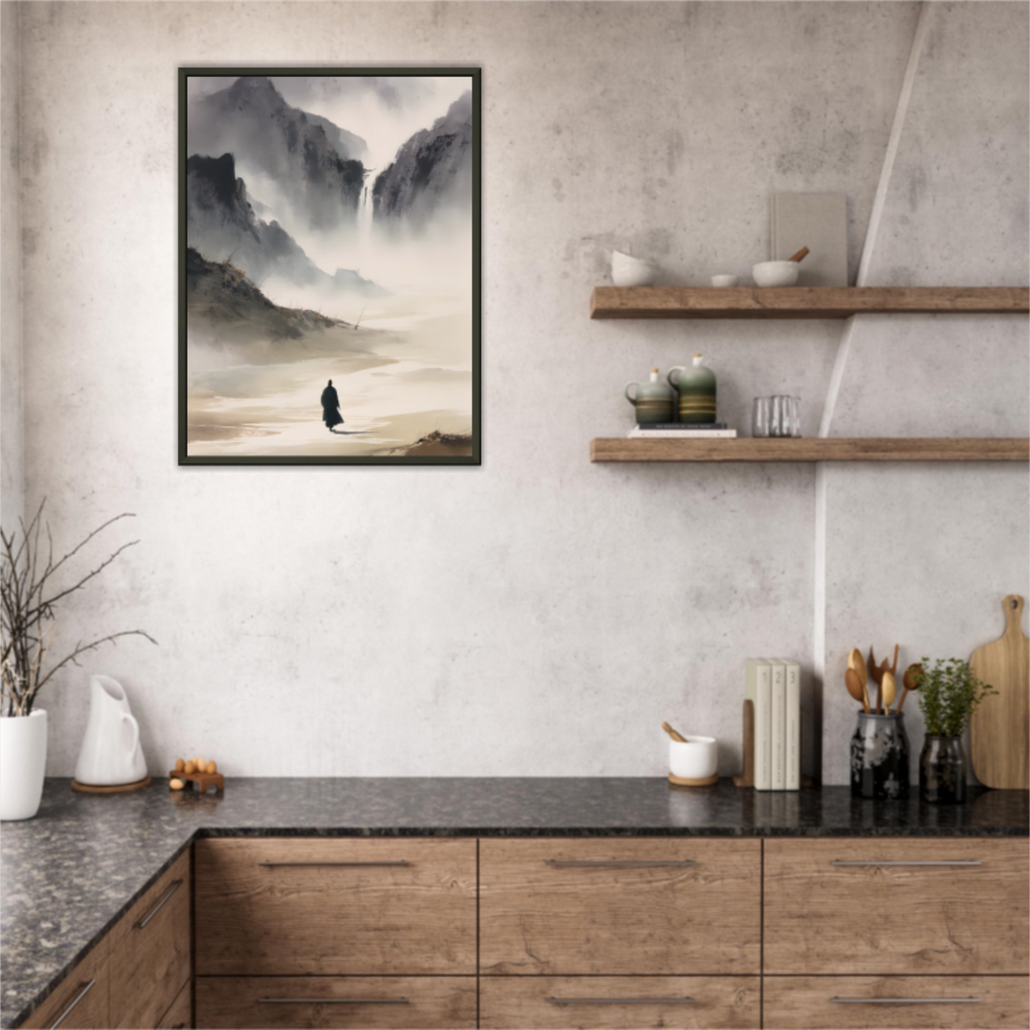 Schritte im Nebel - Wandkunst by Wall Poetry