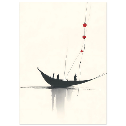 Boot der Drei - Wandkunst by Wall Poetry