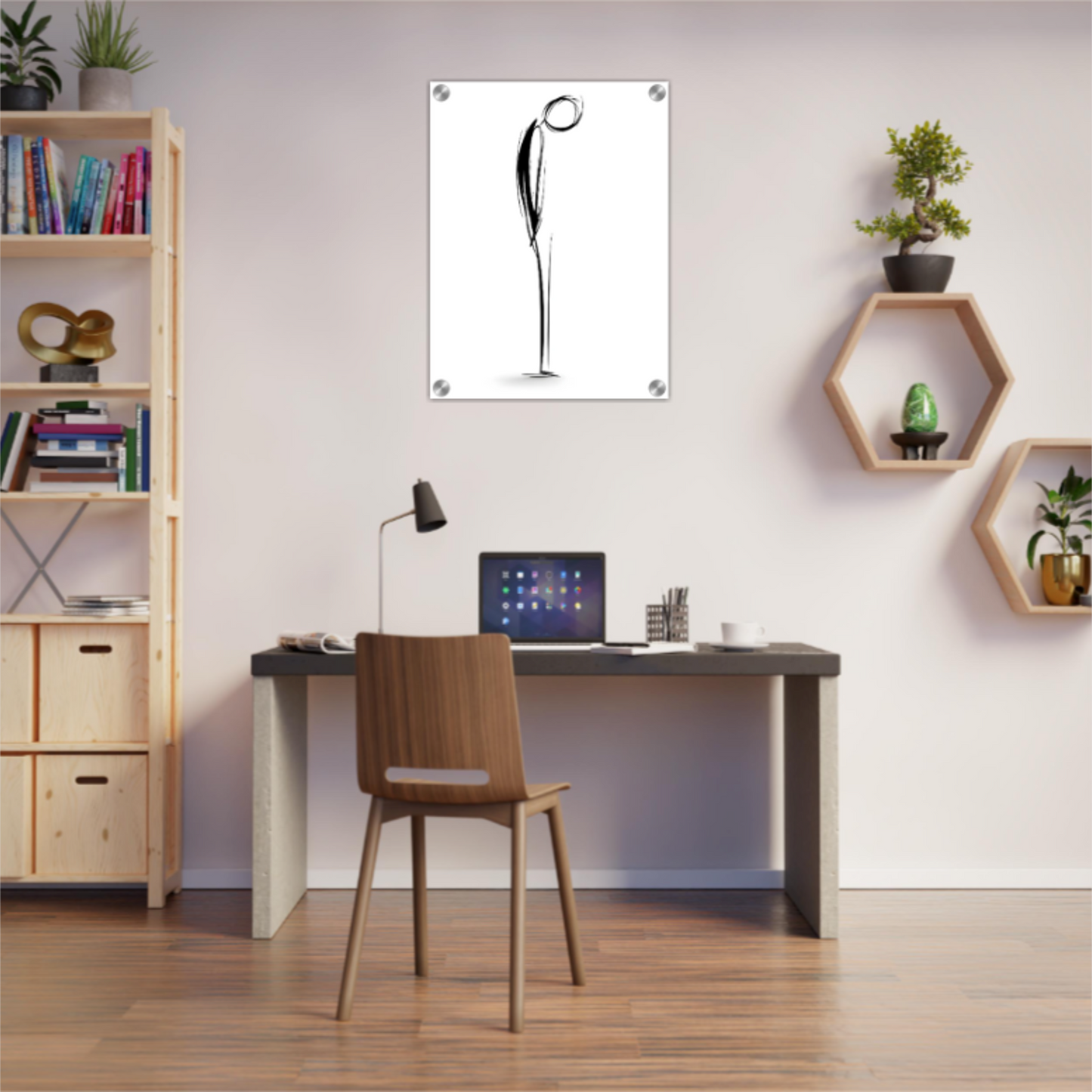Einknickmensch -  Wandkunst by Wall Poetry