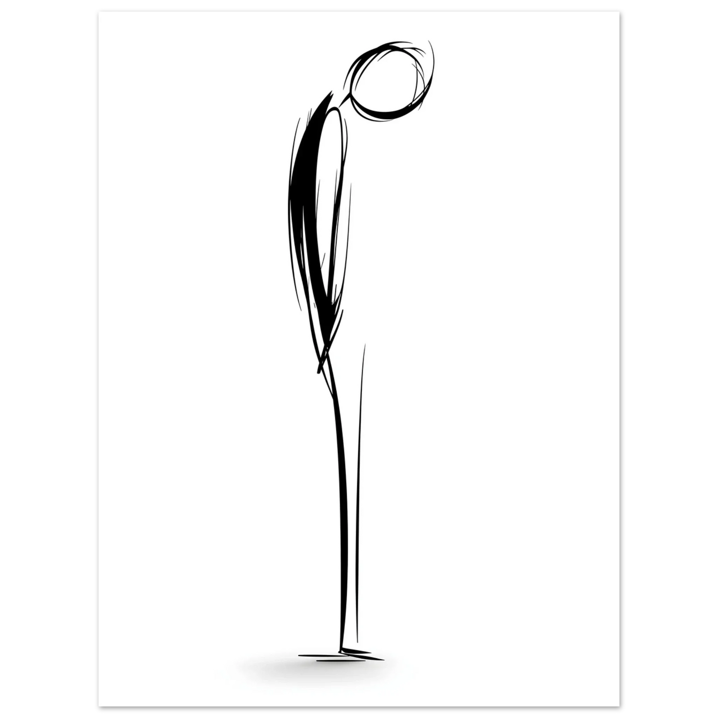 Einknickmensch -  Wandkunst by Wall Poetry